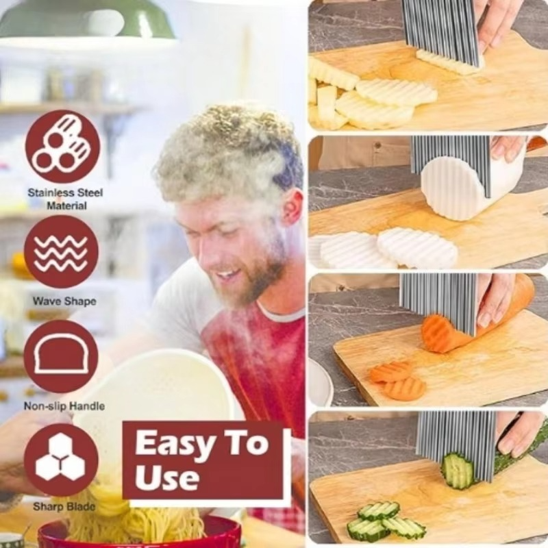 Stainless Steel Potato Wave Cutter